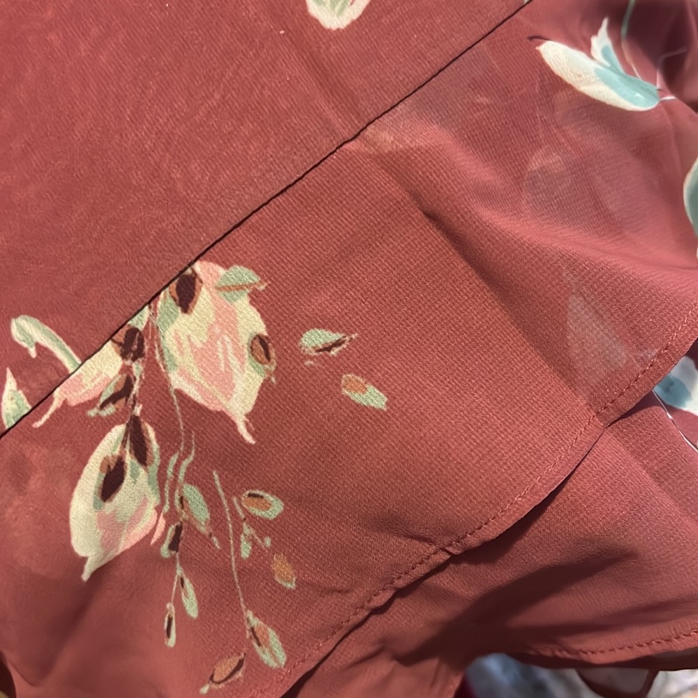 Red Floral Maxi Skirt - Picture 5 of 7